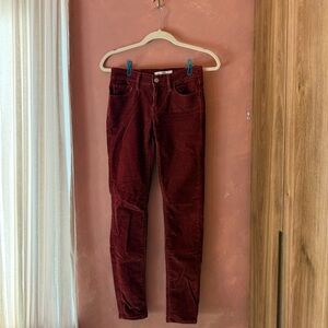 Levi Burgundy Corduroy Skinny Pants